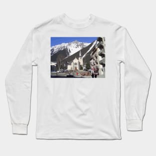 Chamonix Scene Painting Long Sleeve T-Shirt